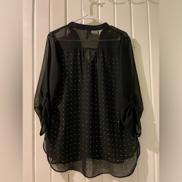 Maurice’s sheer embellished blouse-medium like new - Picture 4 of 4